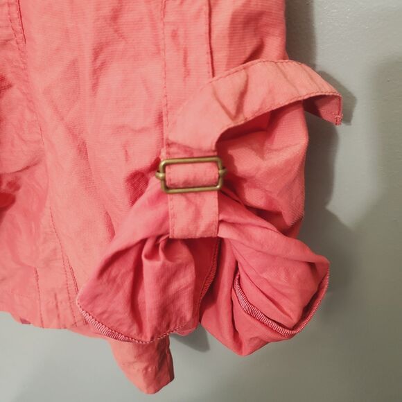 Cabi Scooter Cropped Coral Moto Jacket Size Medium Asymetrical Zipper Style 913 - Picture 9 of 12